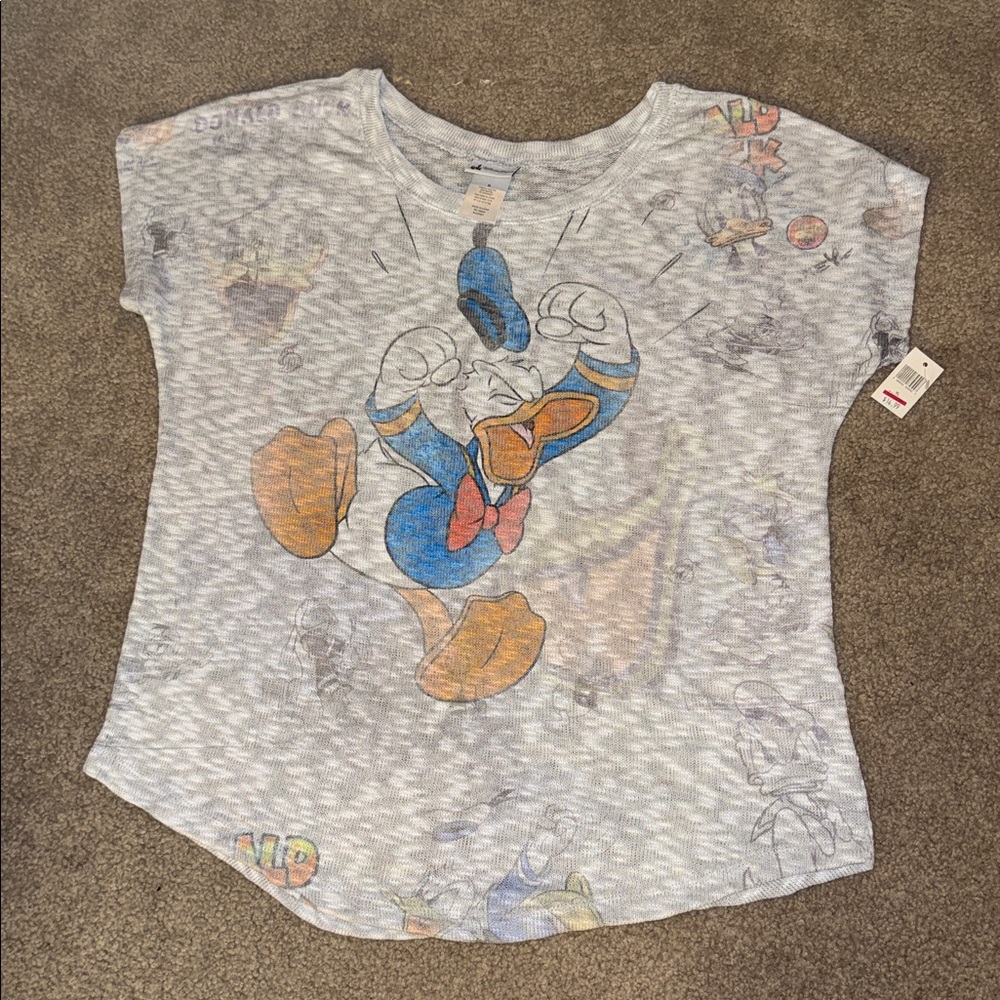 NWT Disney Parks Donald Duck Graphic T-Shirt Sweater
